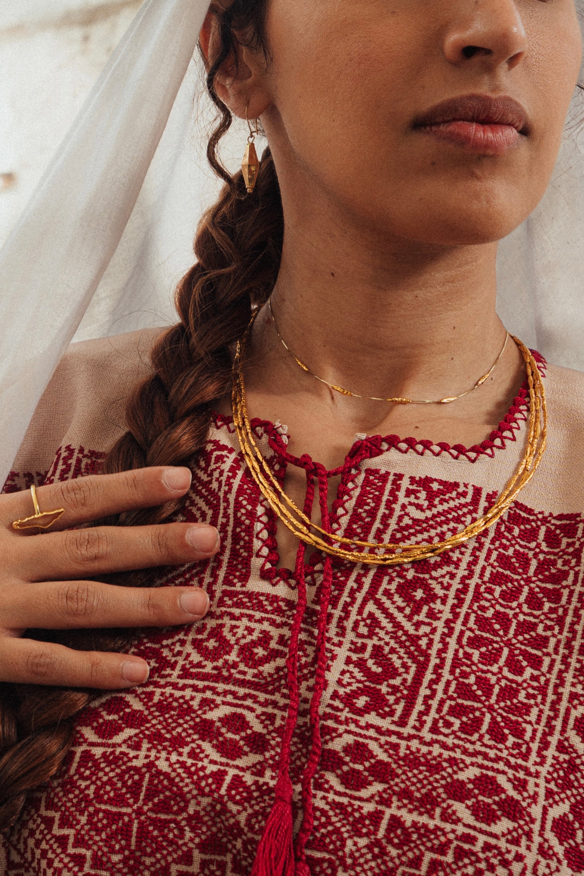 Small Gold Olive Beads