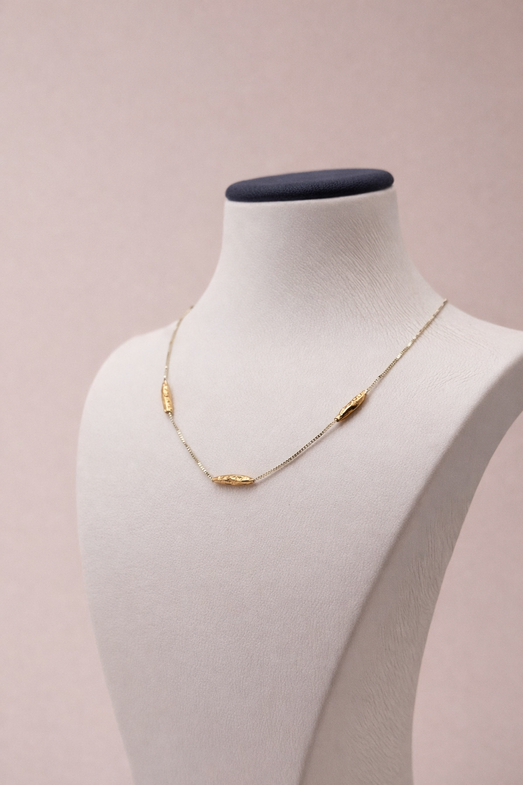 Small 14k Gold Olive Beads