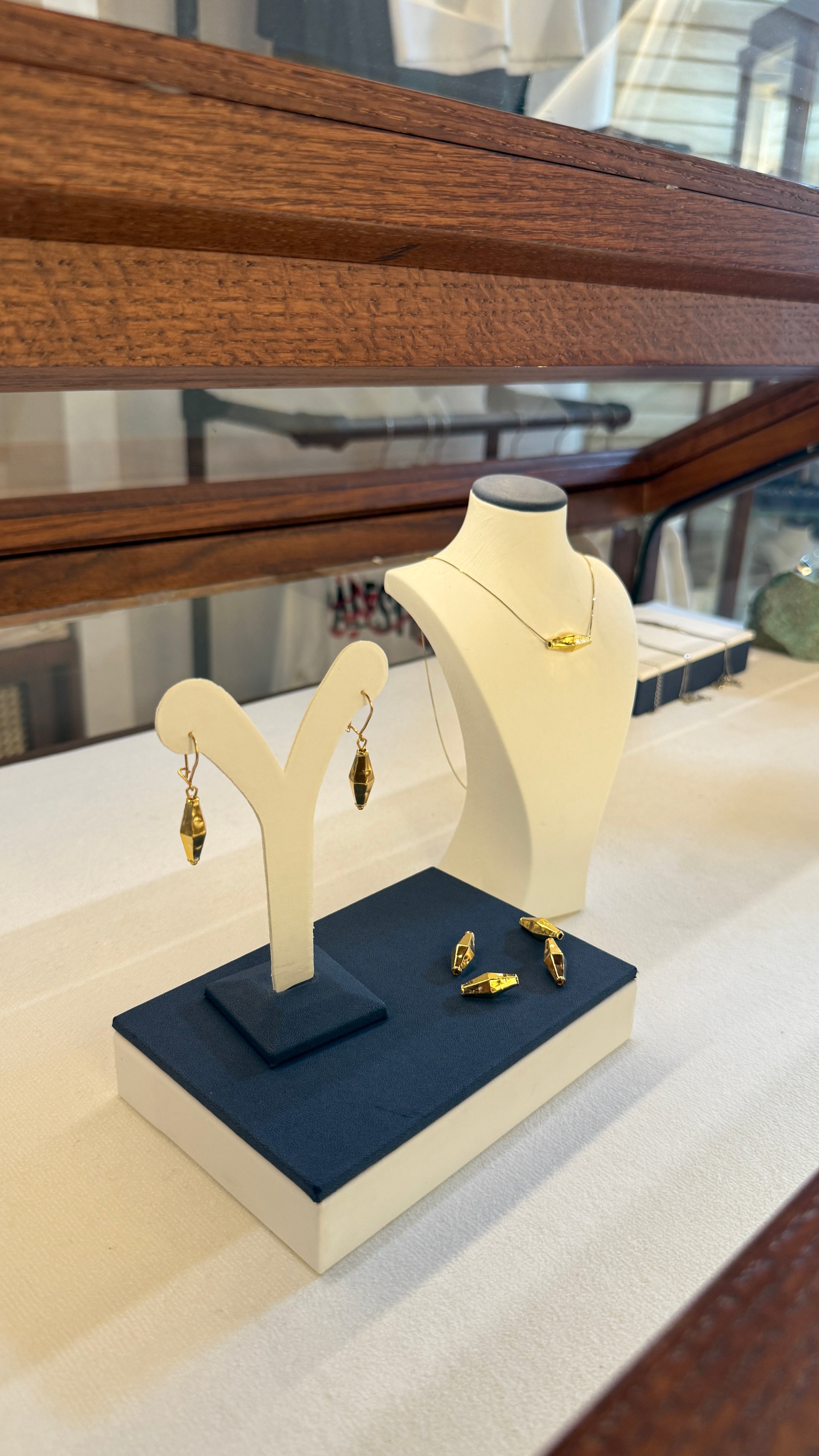 Large Olive Bead Earrings