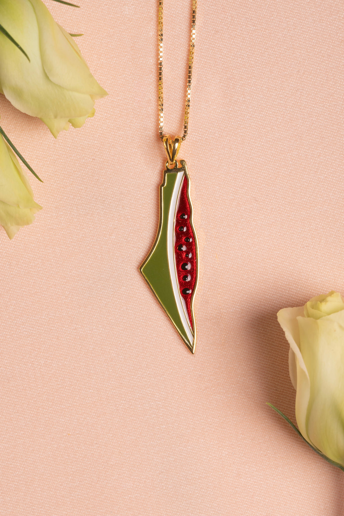 Palestine watermelon necklace